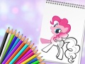 Gêm Llyfr lliwio pony cute ar-lein