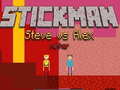 Gêm Stickman Steve yn erbyn Alex Nether ar-lein