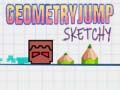 Gêm Neidio Geometry Sketchy ar-lein