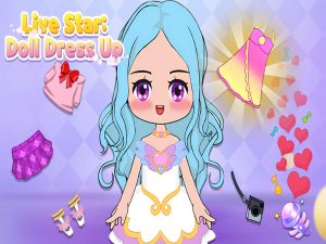 Gêm Gwisg Doll Seren Fyw i fyny ar-lein
