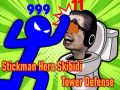 Gêm Amddiffyn Twr Skibidi Arwr Stickman ar-lein