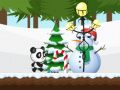 Gêm Rhediad Panda Nadolig ar-lein