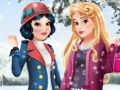 Gêm Ffasiwn Gaeaf Aurora a Gwyneth ar-lein