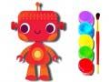 Gêm Yn ôl i'r ysgol: Llyfr lliwio robot ar-lein