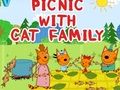 Gêm Picnic gyda'r teulu cath ar-lein