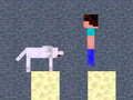 Gêm Minicraft: Antur Steve a'r Blaidd ar-lein