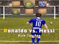 Gêm Messi yn erbyn Ronaldo Kick Tac Toe ar-lein
