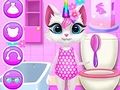 GĂȘm Gofal Dyddiol o Gath Unicorn ar-lein GĂȘm Gofal Dyddiol o Gath Unicorn ar-lein