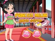 Gêm Dyluniad esgidiau'r dywysoges Mulan ar-lein