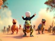Gêm Stickman: Arena Dinosors ar-lein