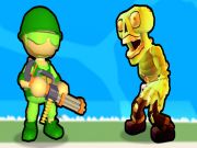 Gêm Dinistrio Stickman Zombie ar-lein
