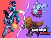 Gêm Glynu goroesiad ninja ar-lein