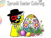 Gêm Lliwio Pasg Spunki ar-lein