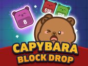 Gêm Gollwng Bloc Capybara ar-lein