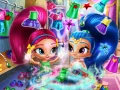 GĂȘm Glanhau'r Gwisg Shimmer a Shine ar-lein GĂȘm Glanhau'r Gwisg Shimmer a Shine ar-lein