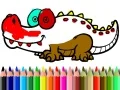 Gêm Yn ôl i'r Ysgol: Paentio Alligator ar-lein