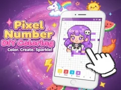 Gêm Lliwio DIY Rhif Picsel ar-lein