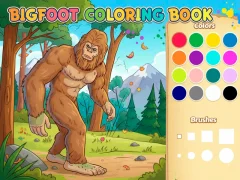 Gêm Llyfr Lliwio Bigfoot ar-lein