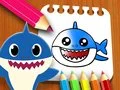 Gêm Llyfr lliwio Baby Shark ar-lein