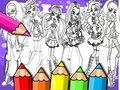 Gêm Llyfr lliwio Monster High ar-lein Gêm Llyfr lliwio Monster High ar-lein
