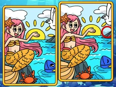 Gêm Mermaids Sylwch y Gwahaniaethau ar-lein