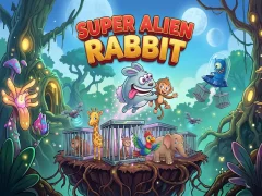 Gêm Super Alien Rabbit ar-lein