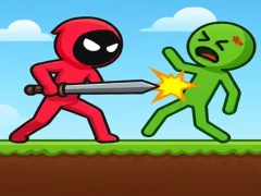 Gêm Red Stickman vs Ysgol Monster ar-lein