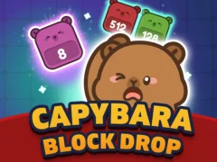 Gêm Gollwng Bloc Capybara ar-lein