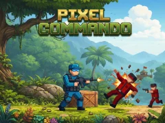 Gêm Pixel Commando ar-lein