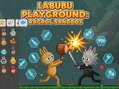 Gêm Maes Chwarae Labubu: Blwch Tywod Ragdoll ar-lein