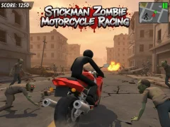 Gêm Rasio Beiciau Modur Zombie Stickman ar-lein