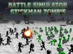 Gêm Battle Simulator Stickman Zombie ar-lein