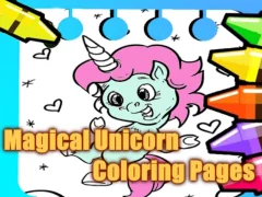 Gêm Tudalennau Lliwio Unicorn Hudol ar-lein Gêm Tudalennau Lliwio Unicorn Hudol ar-lein