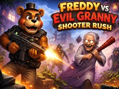 Gêm Freddy vs Evil Granny Shooter Rush ar-lein