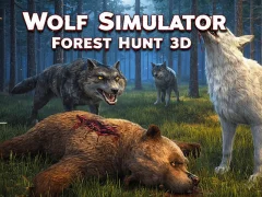 Gêm Wolf Efelychydd Helfa Goedwig 3D ar-lein