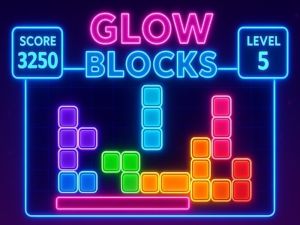 Gêm Blociau Glow ar-lein