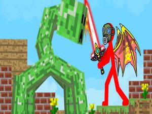 Gêm Brwydrau Stickman Mega Boss! ar-lein