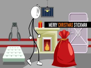 Gêm Sticman Nadolig Llawen ar-lein