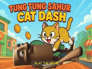 Gêm Tung Tung Sahur Cat Dash ar-lein