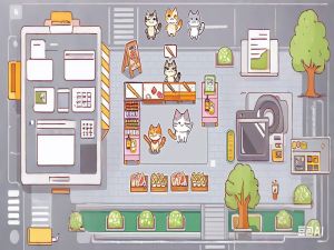 Gêm Bwyty Mini Cat ar-lein