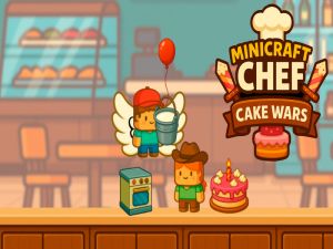 Gêm Rhyfeloedd Cacennau Cogydd MiniCraft ar-lein