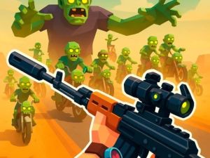 Gêm Ffordd Zombie: saethwr gyda dinistr ar-lein