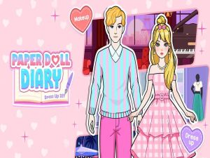 Gêm Dyddiadur Doll Papur: Gwisgwch Diy ar-lein