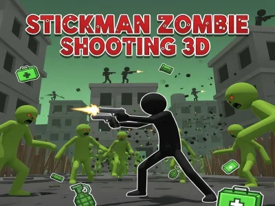 Gêm Saethu Zombie Stickman 3D ar-lein