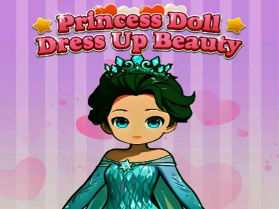 Gêm Doll y Dywysoges yn gwisgo i fyny harddwch ar-lein