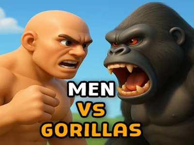 Gêm Dynion Vs Gorillas ar-lein