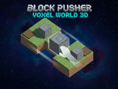 Gêm Bloc Gwthiwr Voxel World 3D ar-lein
