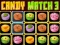 Gêm Candy Match 3 ar-lein