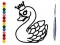 Gêm Dychwelyd i'r ysgol: Llyfr lliwio swan ar-lein