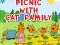 Gêm Picnic gyda'r teulu cath ar-lein